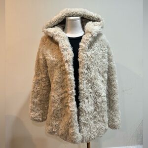 Hollister Cream Teddy Jacket with Hood